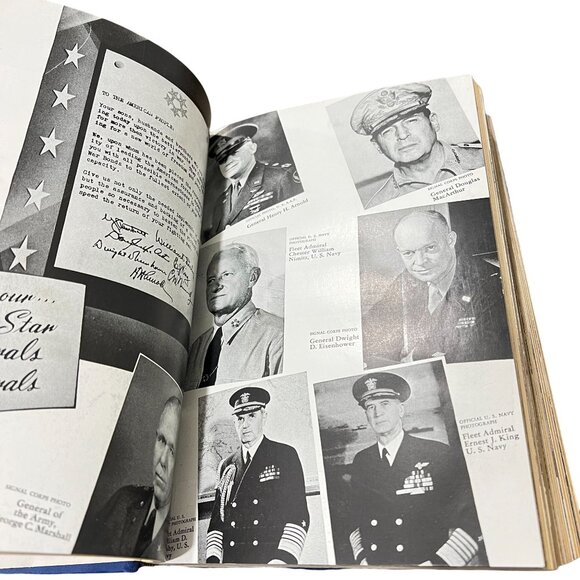 History Of World War II Armed Services Memorial Edition Hardcover Blue Gold 1940 - Picture 9 of 12